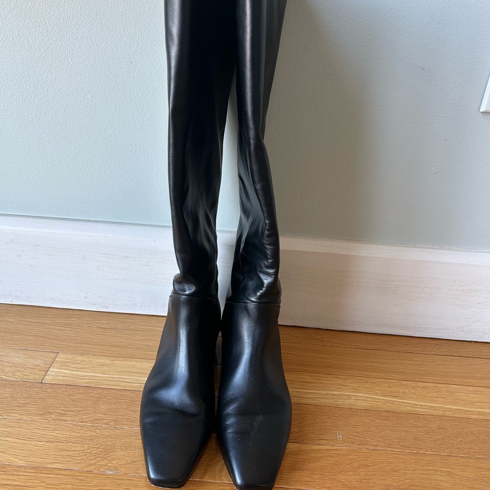 Banana Republic Black Pointed-Toe Knee-High Boots - Picture 2 of 5